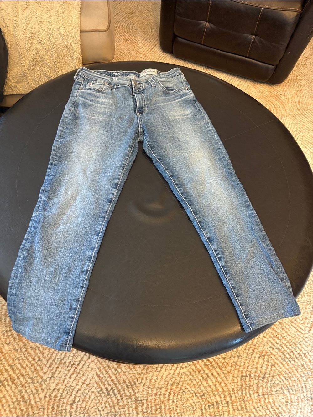 Ag Adriano Goldschmied Light Blue Straight Leg Women’s Jeans